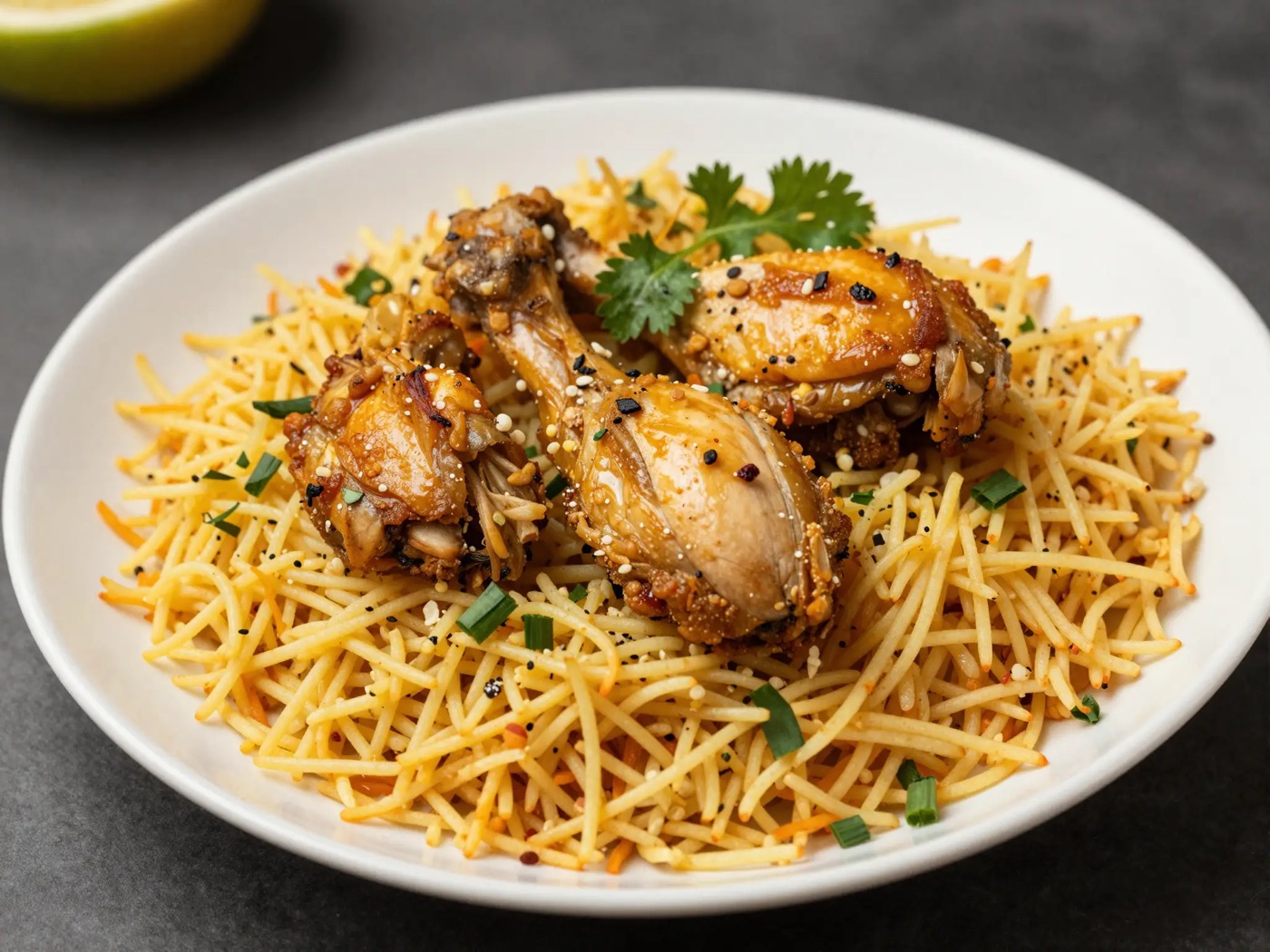 Chicken biryani — ChatGPT render from a one-line prompt