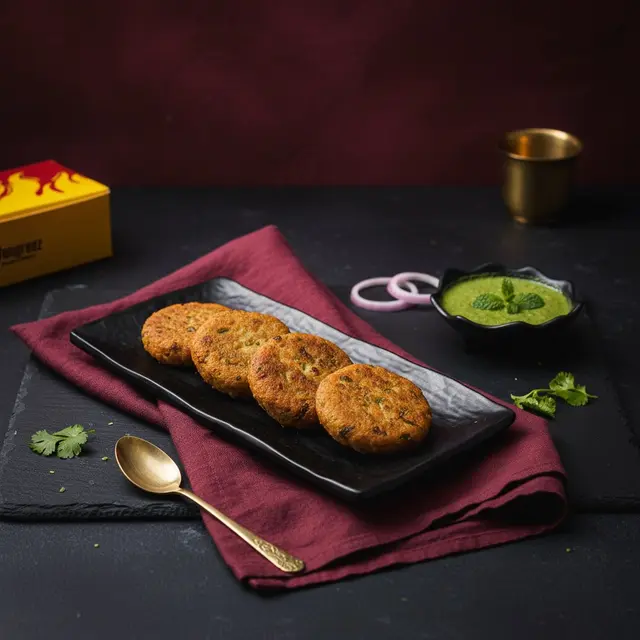 Hungreez — shami kebab menu photo, cheese-loaded qsr food photography by Photosfix