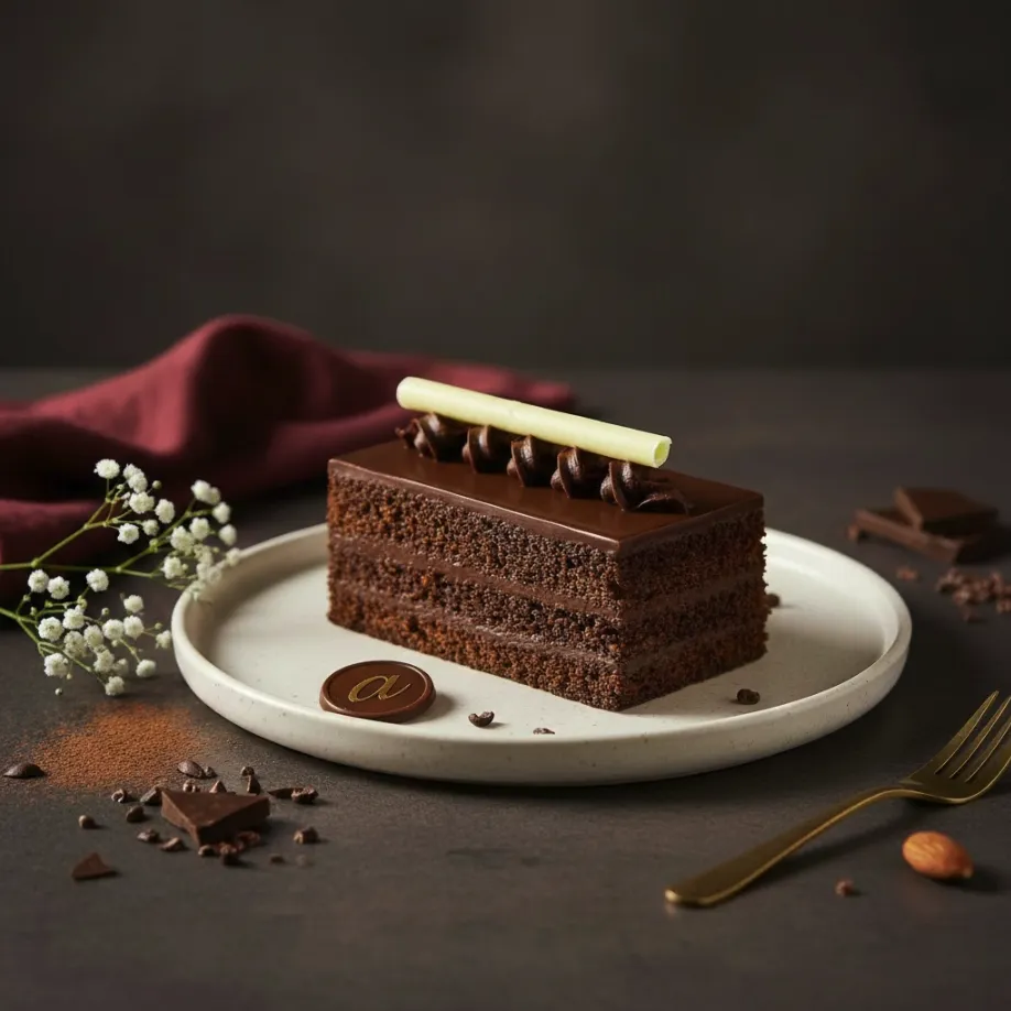 Aubree Patisserie — chocolate slice menu photo, patisserie & celebration cakes food photography by Photosfix