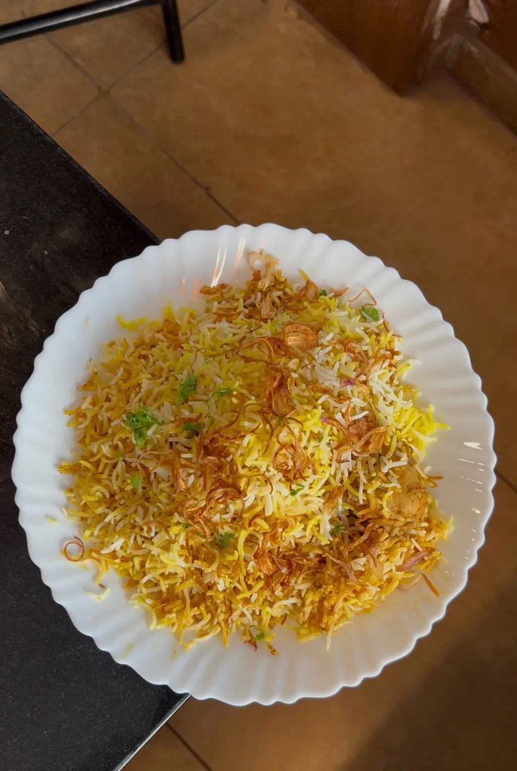 Signature biryani — Zafrani Darbar — phone shot before Photosfix