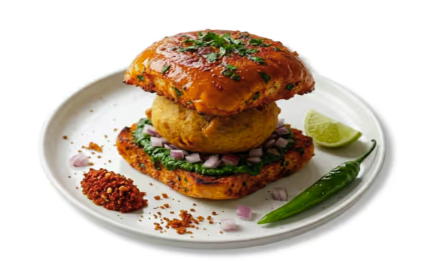 Vada pav — phone shot, before Photosfix