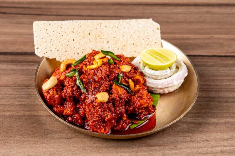Contemporary casual-dining Indian — supporting dish in this style