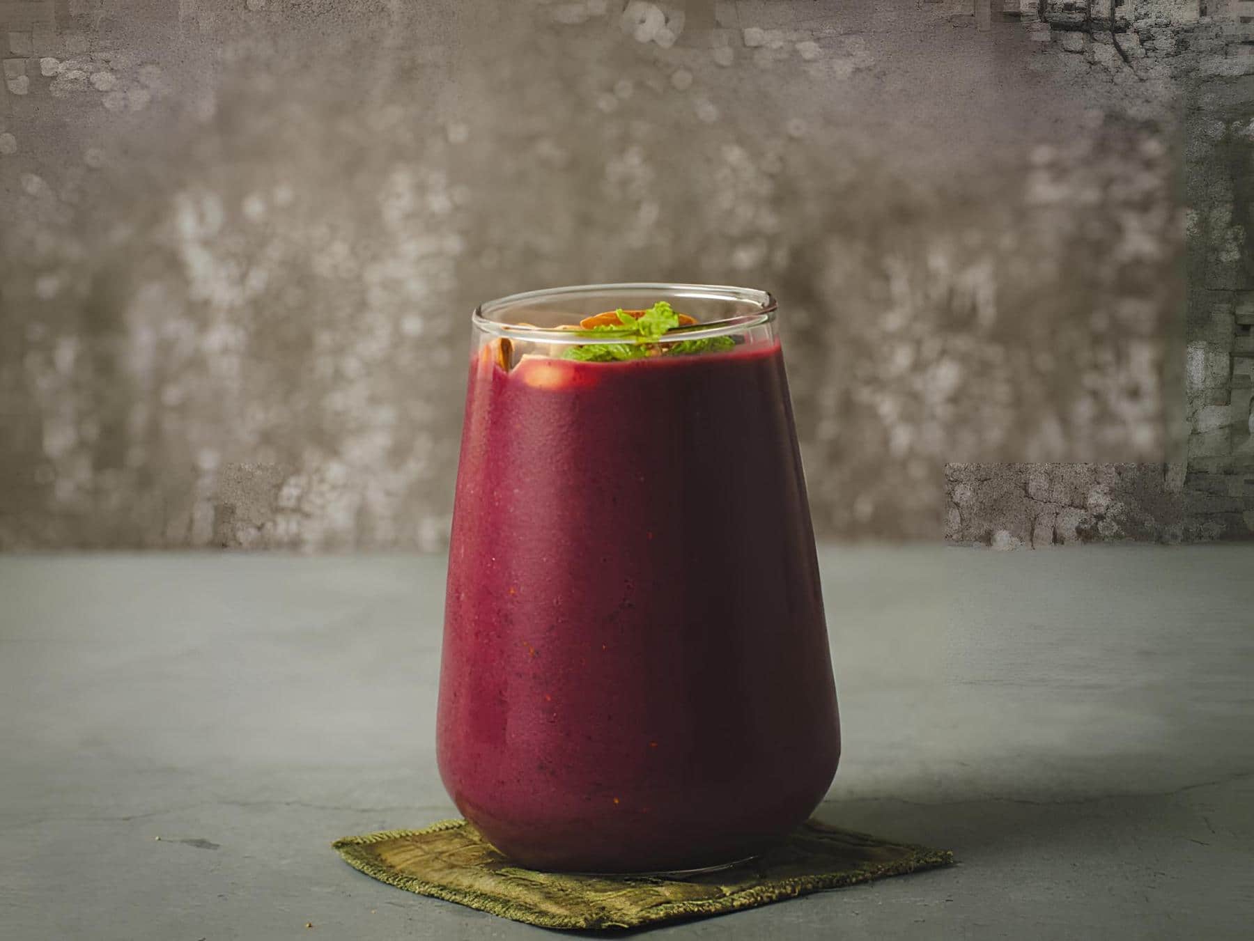 Earthy-modern vegan wellness cafe — supporting dish in this style
